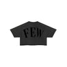 Women’s cropped logo T shirt (blk)